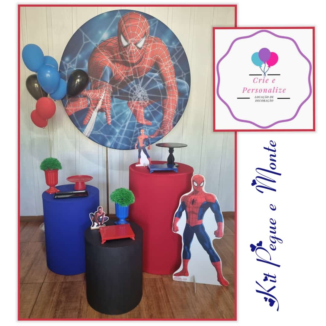 Homem Aranha Trio de Mesas - Crie e Personalize Pegue e Monte