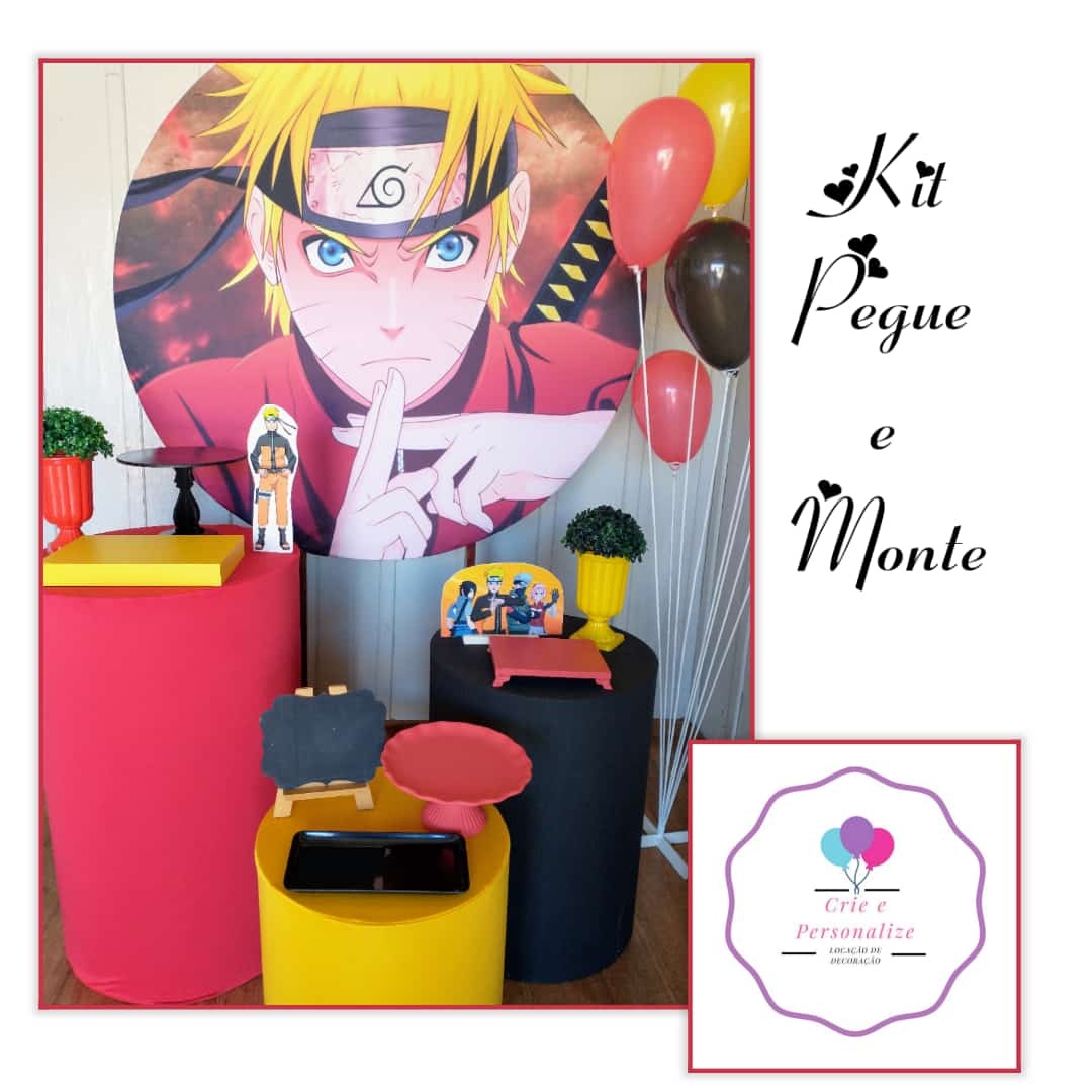 Naruto - Trio Cilindro - Crie e Personalize Pegue e Monte