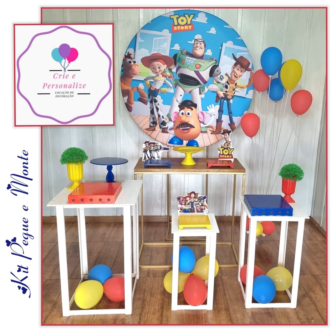 Toy Story - Quarteto Quadrado Branco. - Crie e Personalize Pegue e Monte
