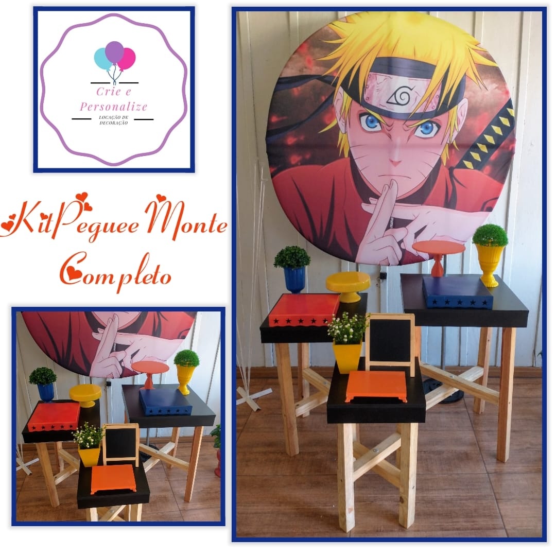 Naruto - Trio Tampo Quadrado. - Crie e Personalize Pegue e Monte