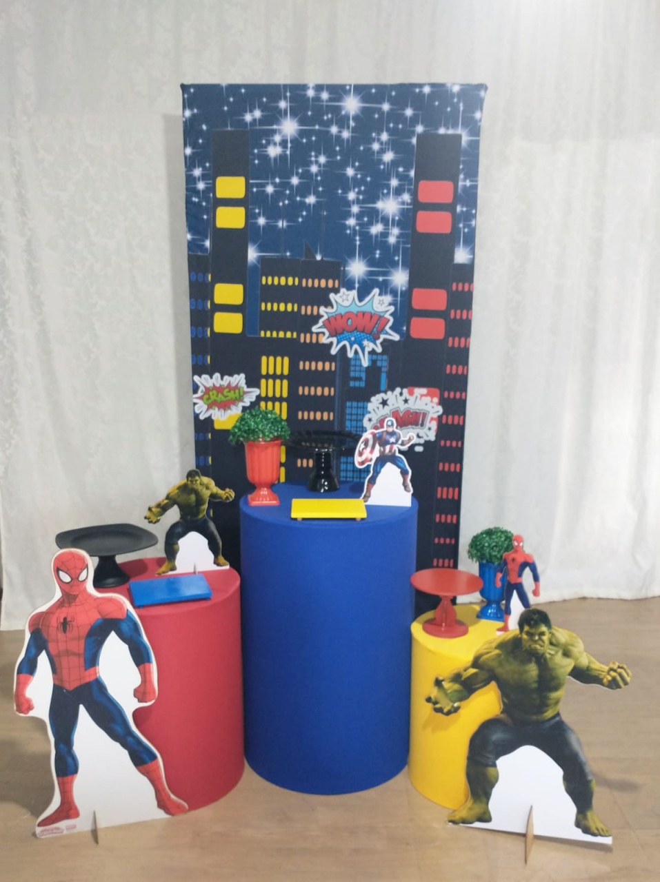 Vingadores - Painel Prédios - Crie e Personalize Pegue e Monte