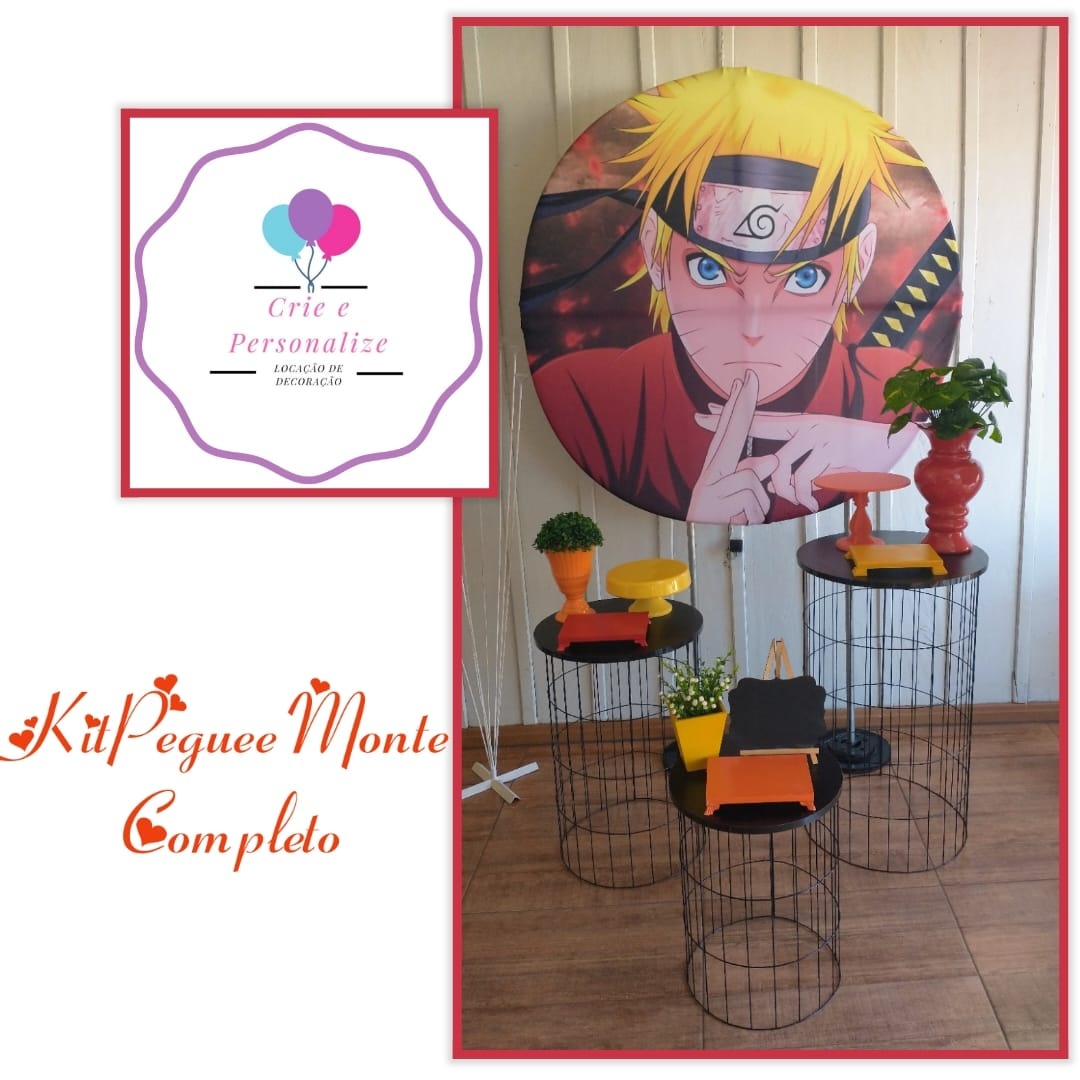 Naruto - Trio Telado Preto - Crie e Personalize Pegue e Monte