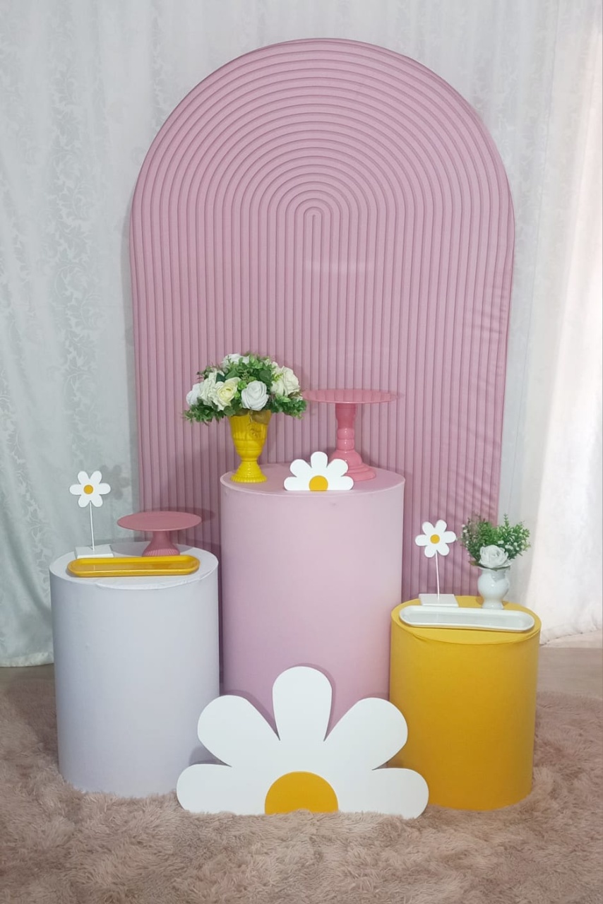 Margaridas - Painel Romano Com Capa Trio - Crie e Personalize Pegue e Monte