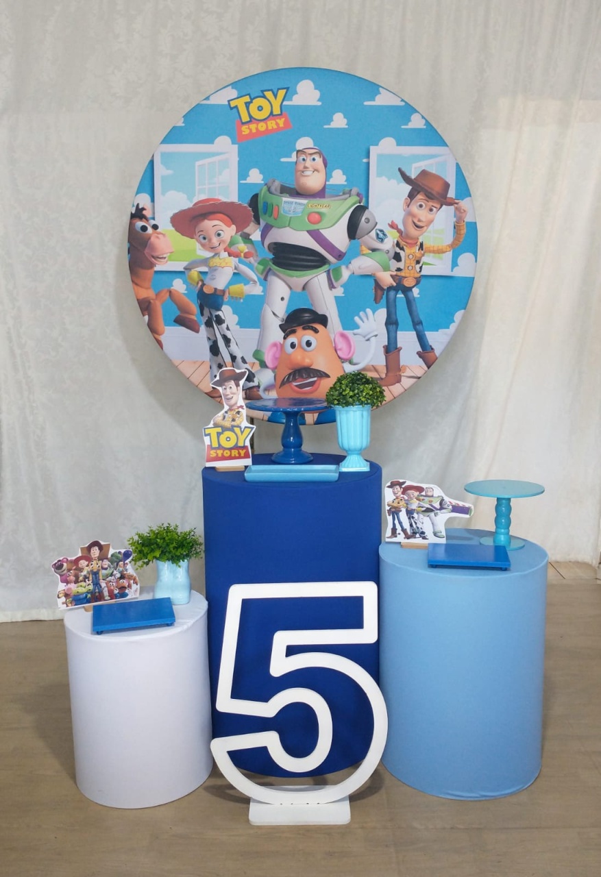 Toy Story - Trio Cilindro Azul. - Crie e Personalize Pegue e Monte