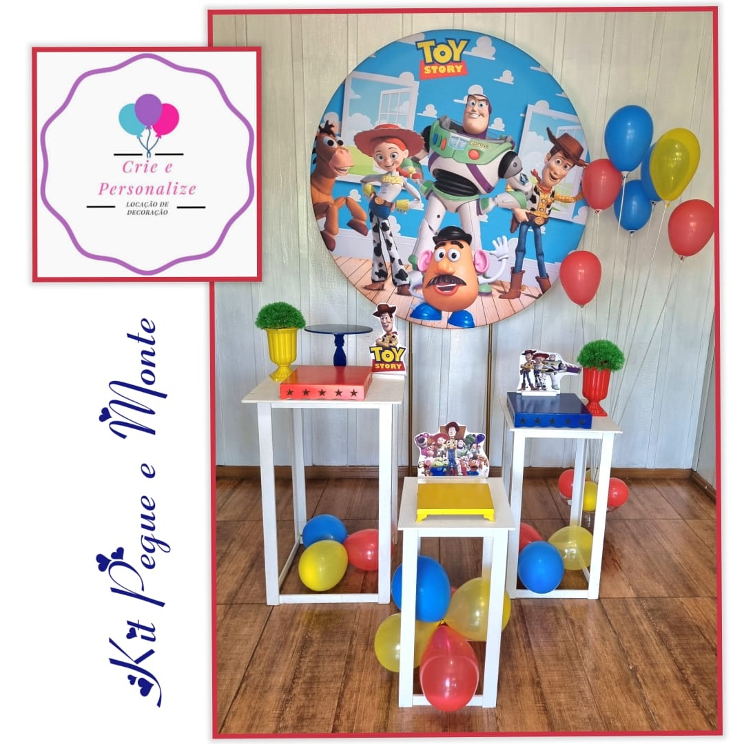 Toy Story - Trio Quadrado Branco. - Crie e Personalize Pegue e Monte