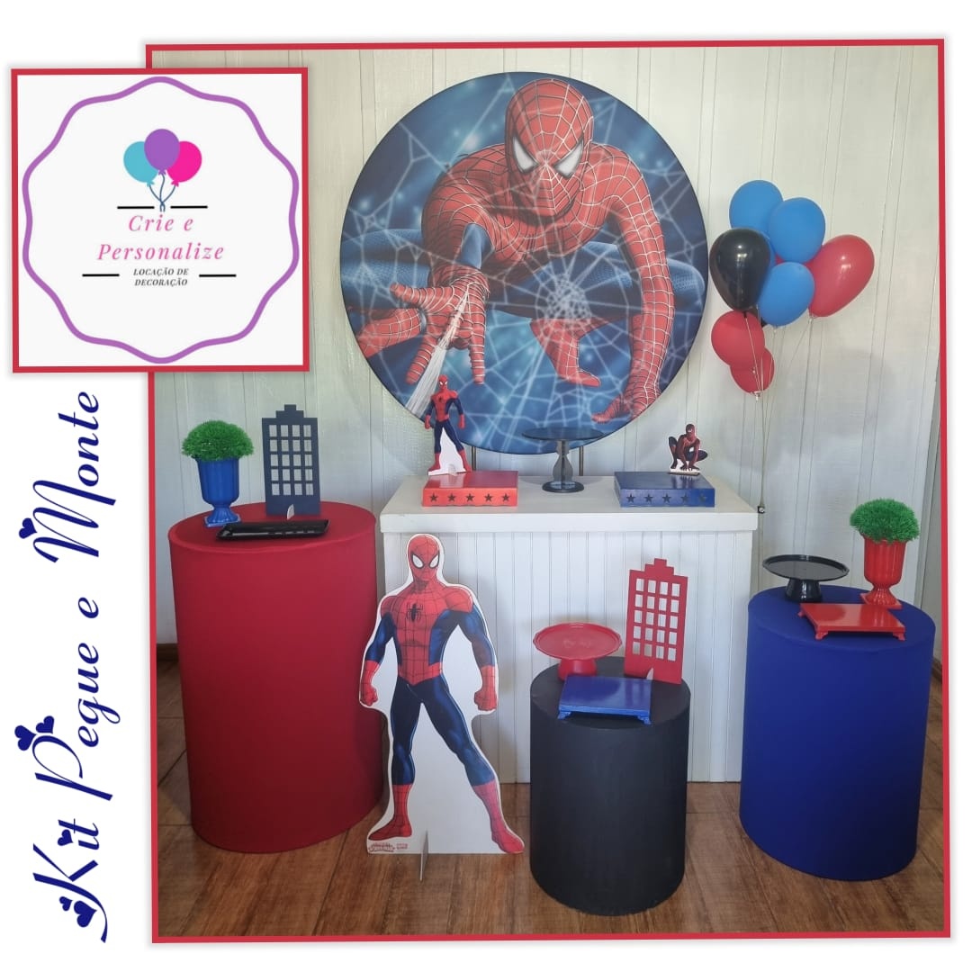 Homem Aranha Quarteto de Mesas - Crie e Personalize Pegue e Monte