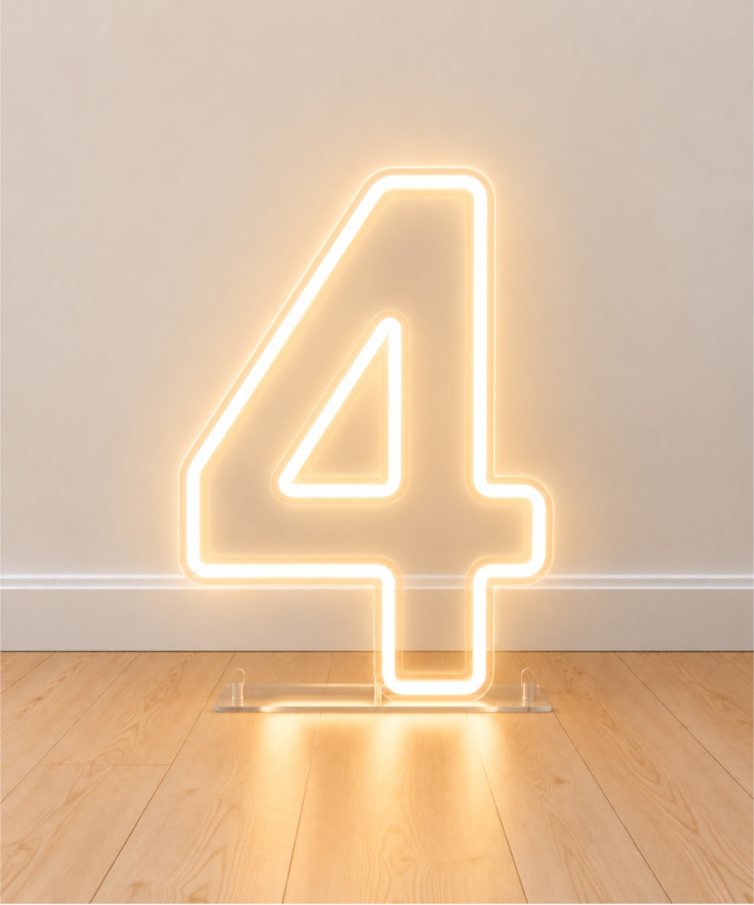 Led Luminoso - Número 4 - Risos Festas