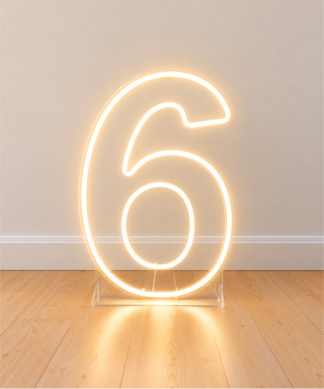 Led Luminoso - Número 6 - Risos Festas