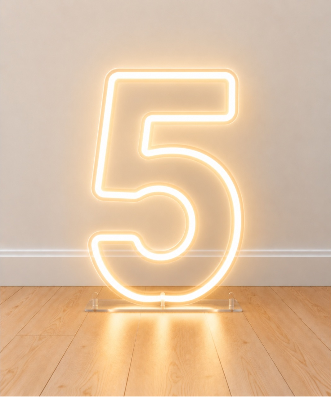 Led Luminoso - Número 5 - Risos Festas