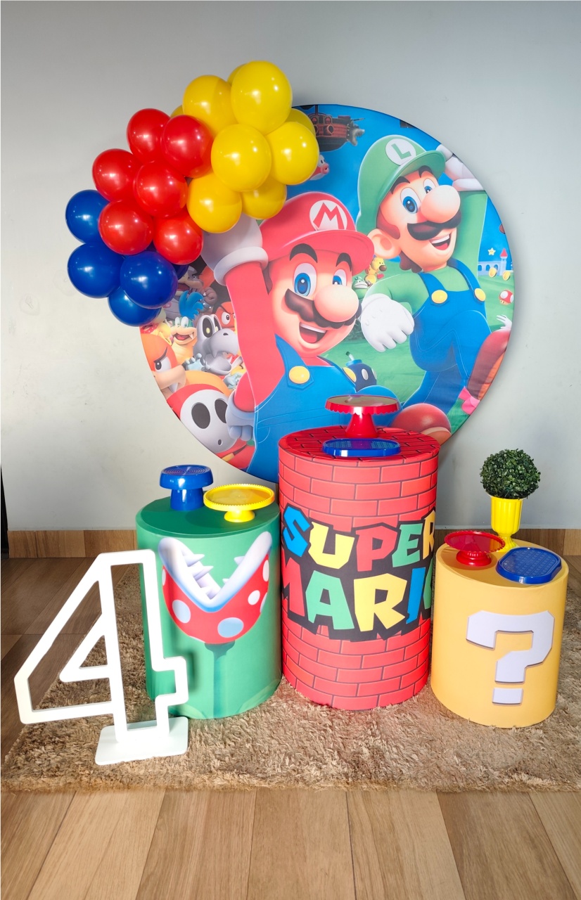 Kit Ten - Super Mario - TER Festas e Sonhos Pegue e Monte 