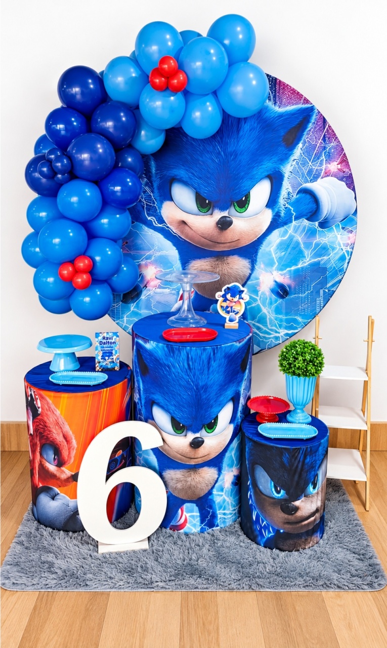 Kit Ten - Sonic - TER Festas e Sonhos Pegue e Monte 