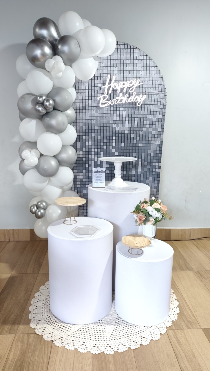 Kit Ten - Prata Com Glitter - TER Festas e Sonhos Pegue e Monte 