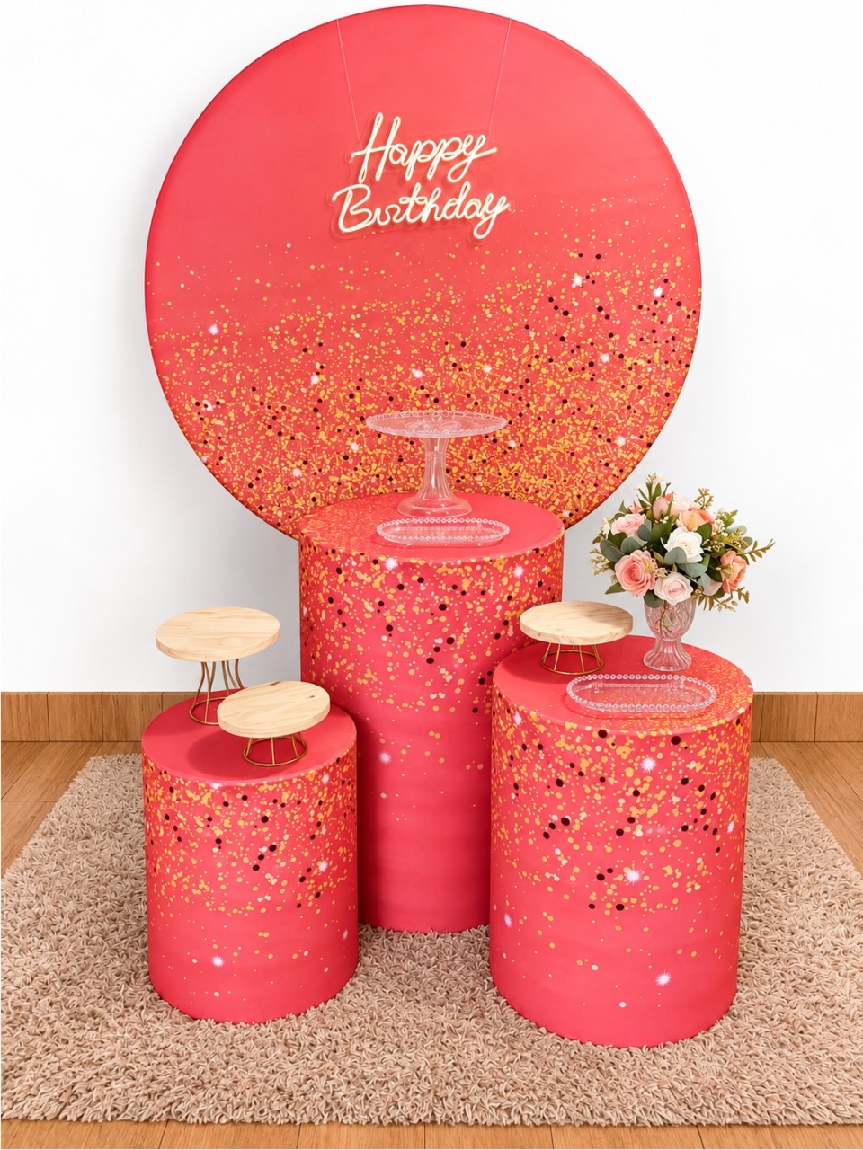 Kit Ten - Vermelho Glitter - TER Festas e Sonhos Pegue e Monte 