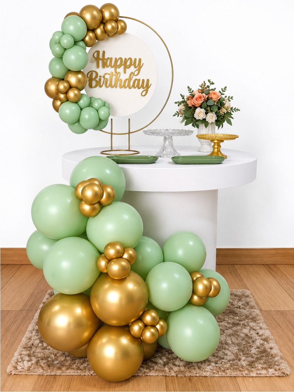 Mini Kit - Verde/Dourado - TER Festas e Sonhos Pegue e Monte 