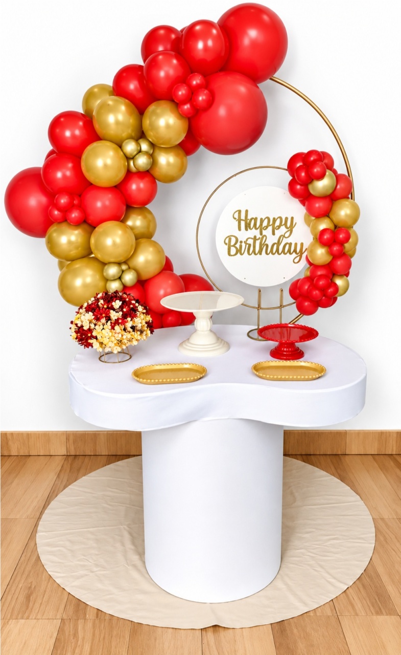 Kit Realeza - Vermelho/Dourado - TER Festas e Sonhos Pegue e Monte 