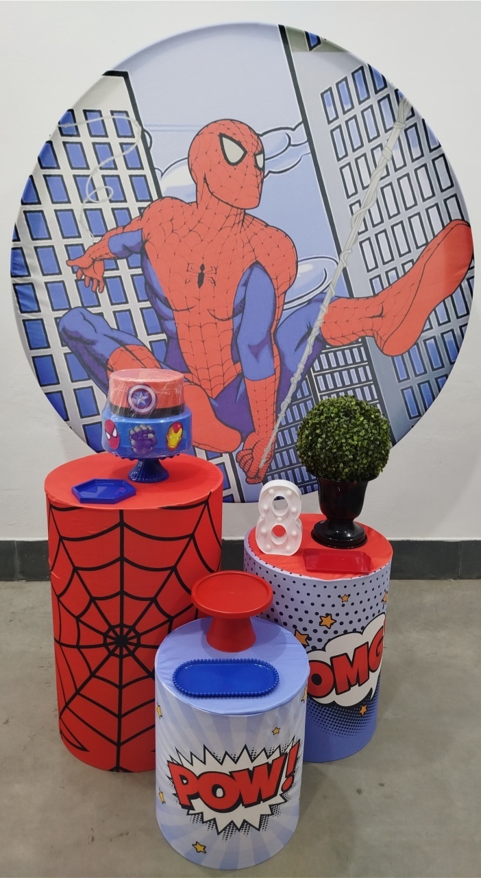 Kit Homem Aranha Prata - Laysciadefestas 