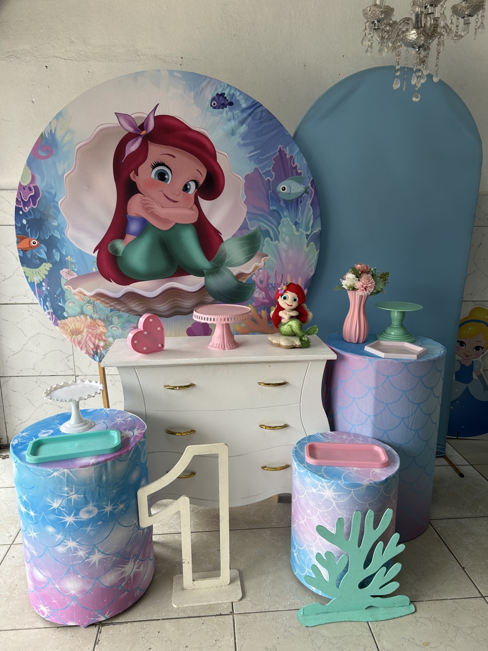 Kit Sereia Ariel Baby Ouro - Decorando.sonhos