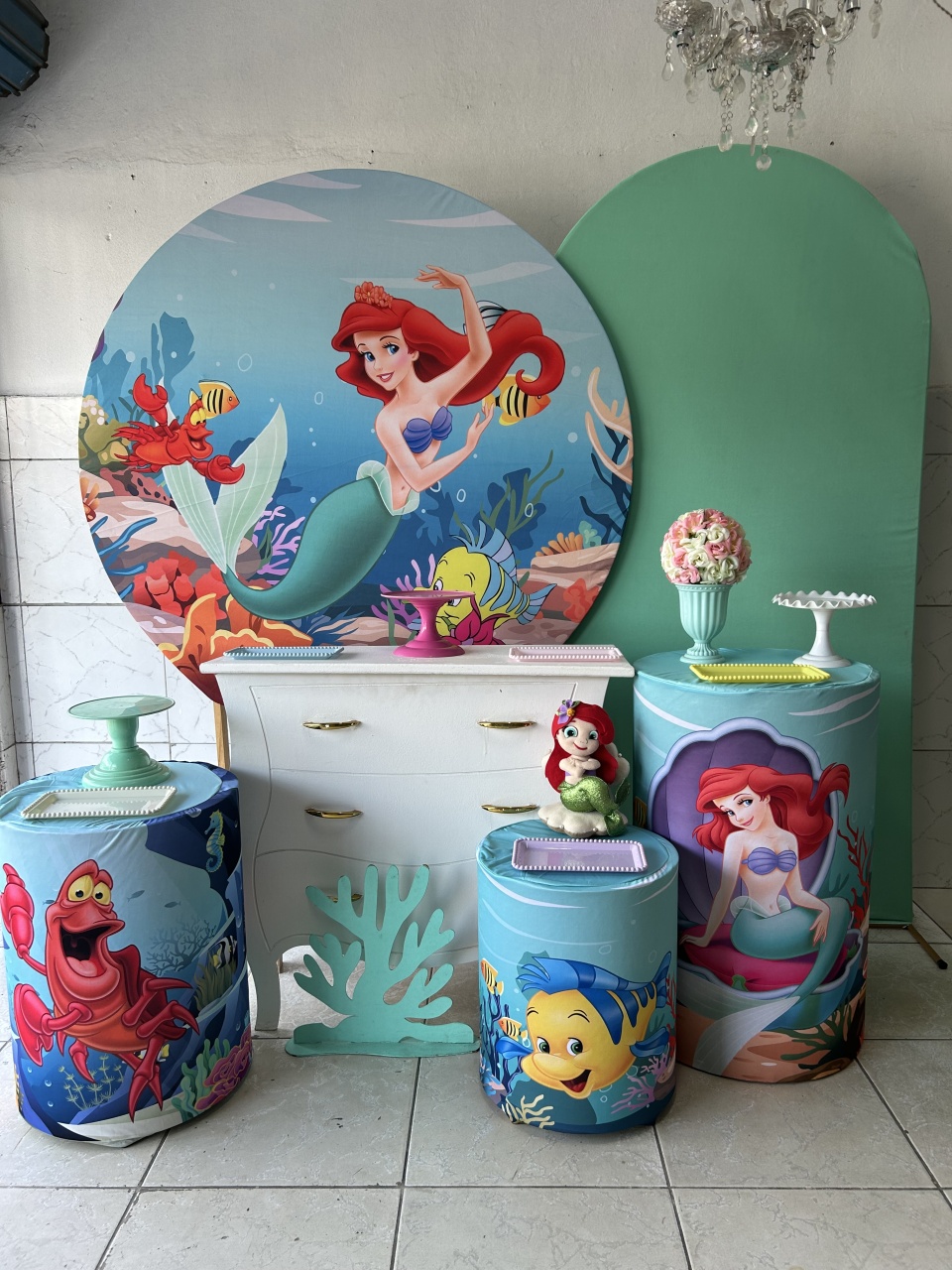 Kit Sereia Ariel Ouro - Decorando.sonhos