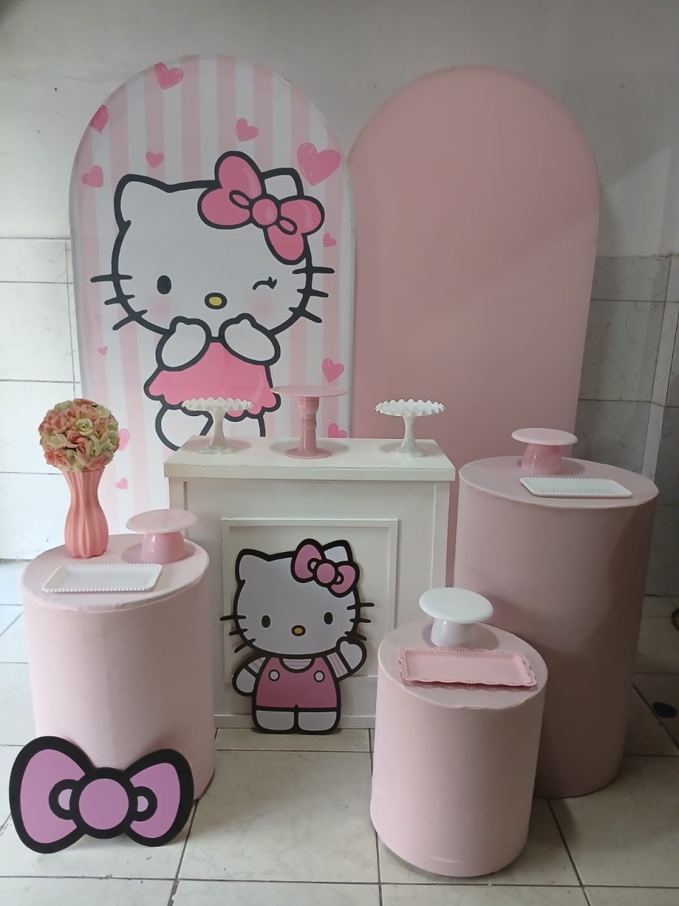 Kit Helo Kitty Ouro - Decorando.sonhos