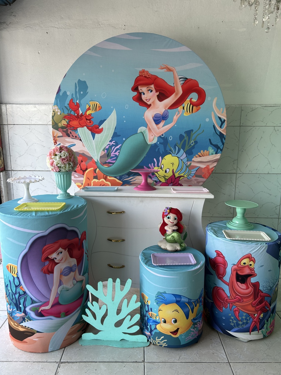 Kit Sereia Ariel Prata - Decorando.sonhos
