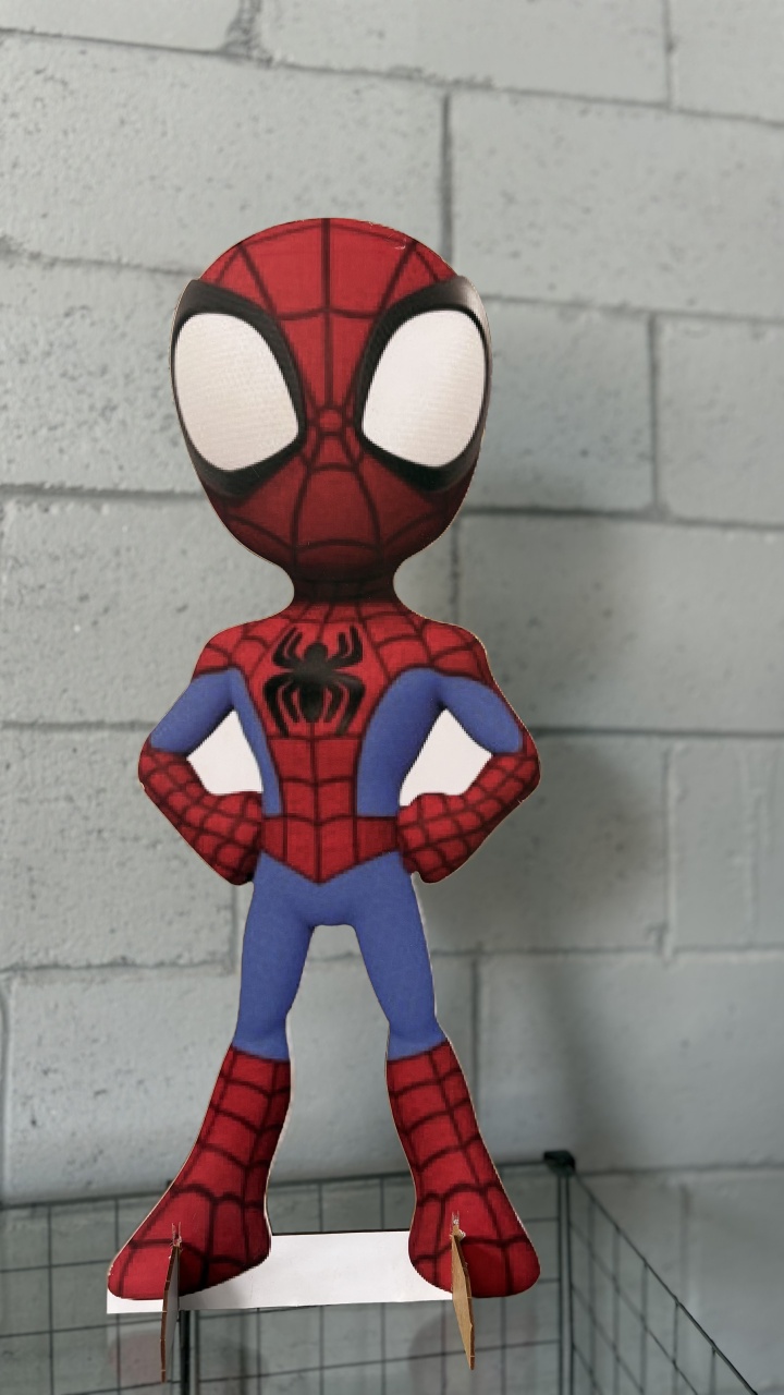 Display Homem-Aranha Baby Grande - Toque Mágico Decoração e pegue e monte
