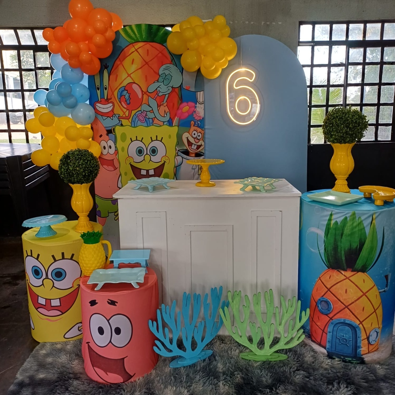 Pegue E Monte Bob Esponja Medio - Toque Mágico Decoração e pegue e monte