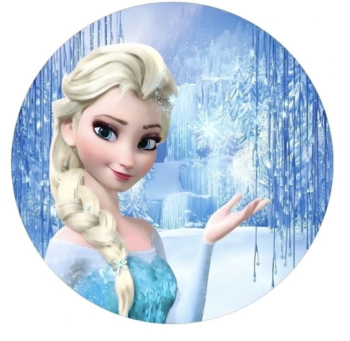 Tecido Painel Redondo Frozen - Toque Mágico Decoração e pegue e monte