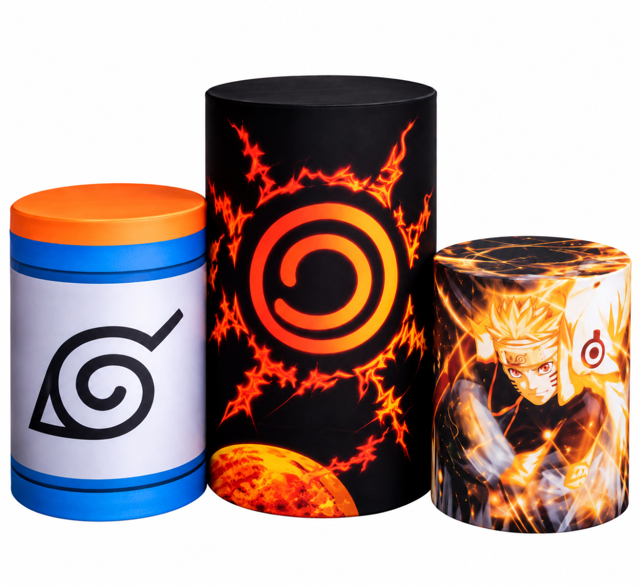 Tecido Trio de Cilindros Naruto - Toque Mágico Decoração e pegue e monte