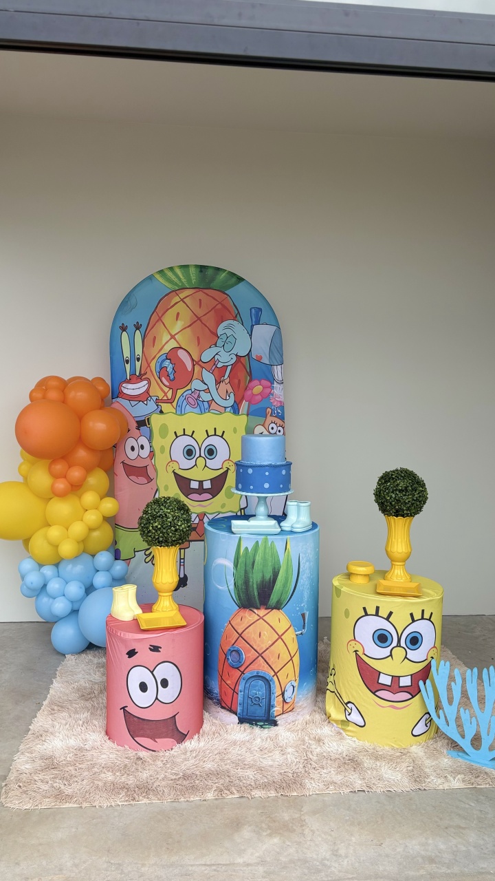 Pegue E Monte Bob Esponja Pequeno - Toque Mágico Decoração e pegue e monte