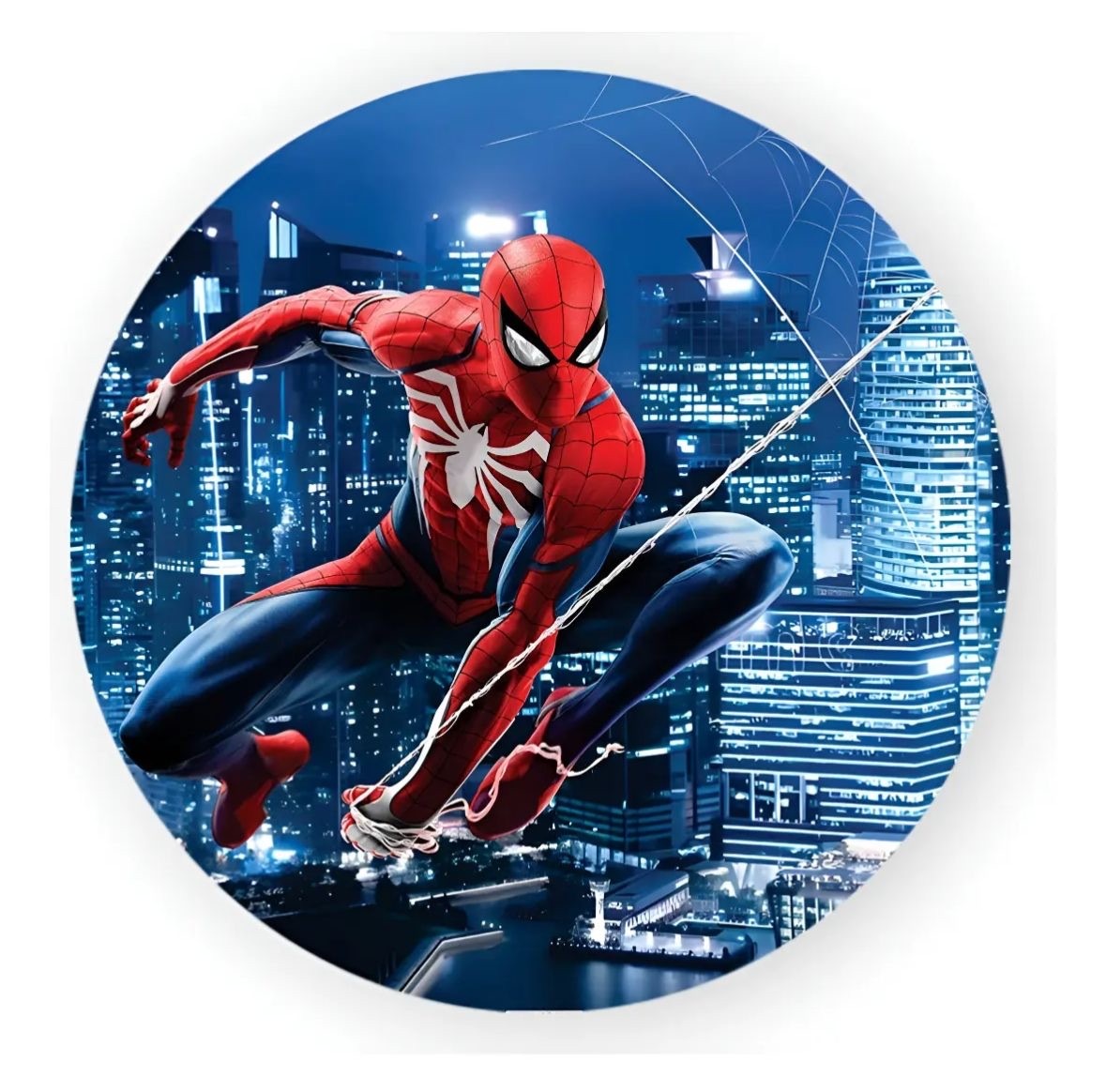 Tecido Painel Redondo Homem-Aranha - Toque Mágico Decoração e pegue e monte