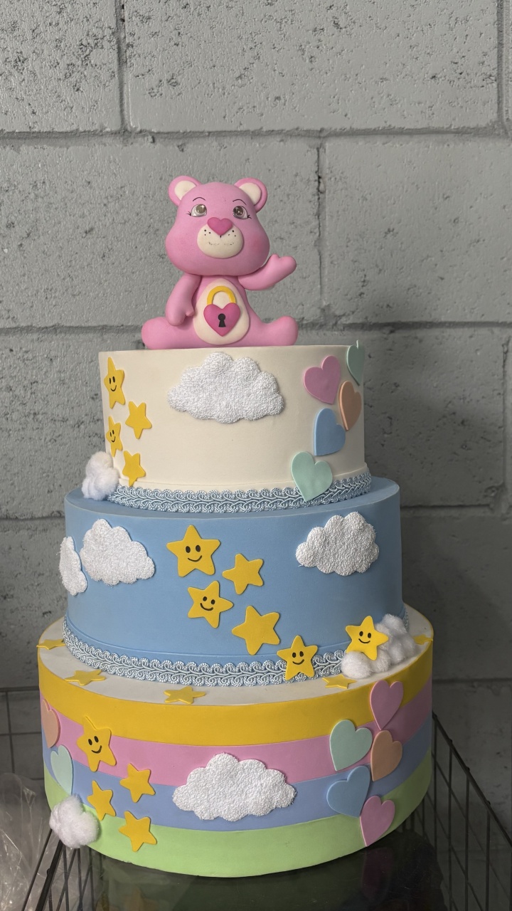 Bolo Fake Ursinhos Carinhosos - Toque Mágico Decoração e pegue e monte