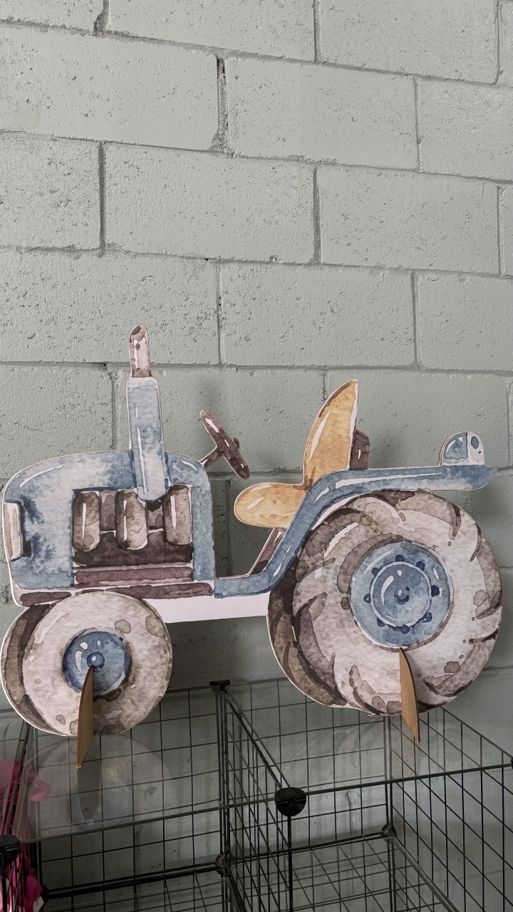Display Aquarela Azul Grande - Toque Mágico Decoração e pegue e monte