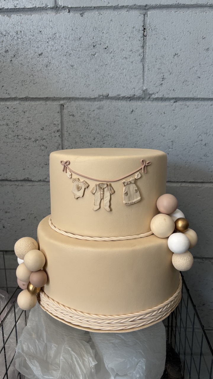 Bolo Fake Chá de Bebê - Toque Mágico Decoração e pegue e monte