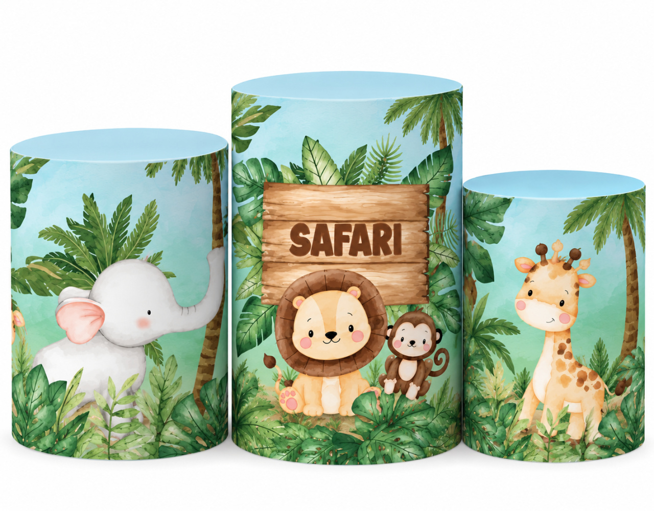 Tecido Trio de Cilindros Safari - Toque Mágico Decoração e pegue e monte