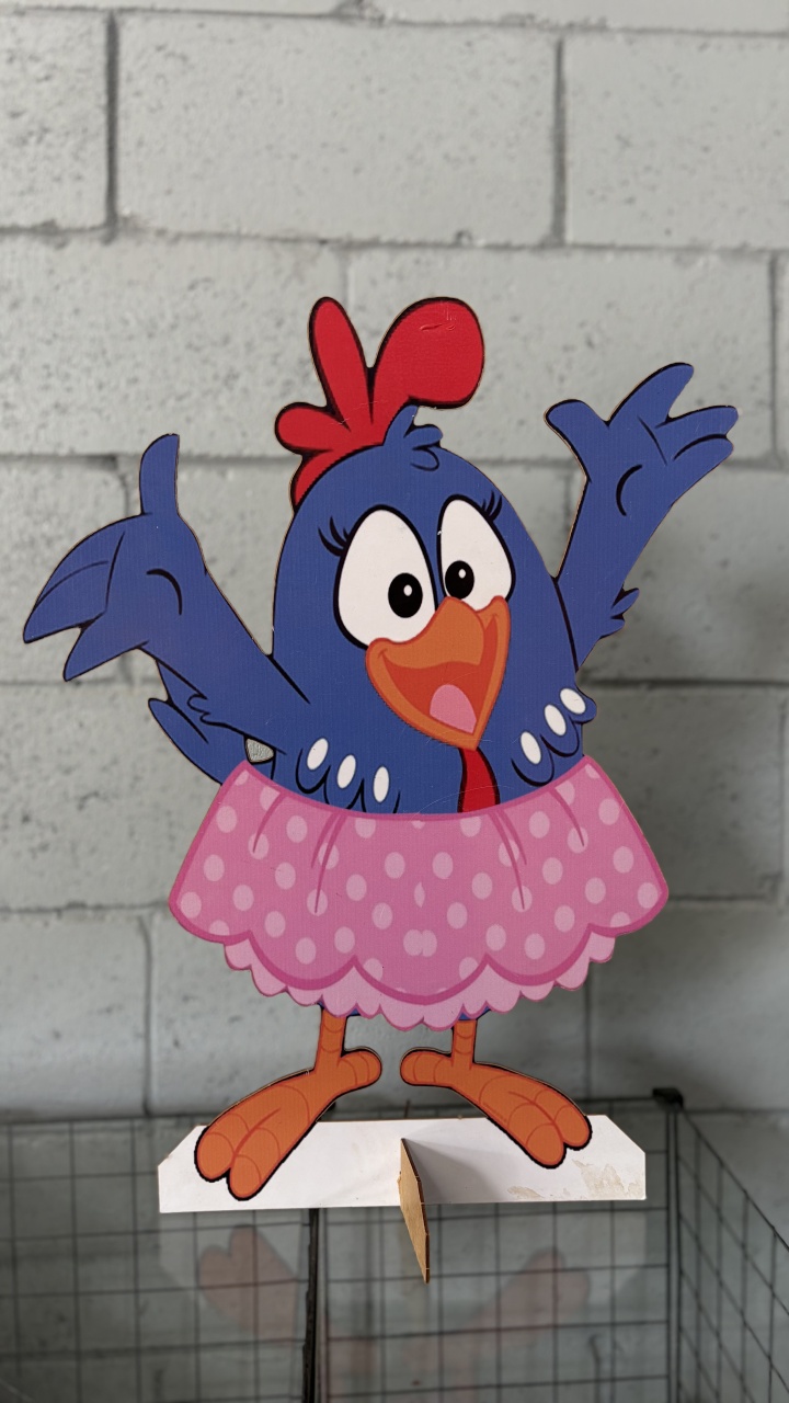Display Galinha Pintadinha Menina Grande - Toque Mágico Decoração e pegue e monte