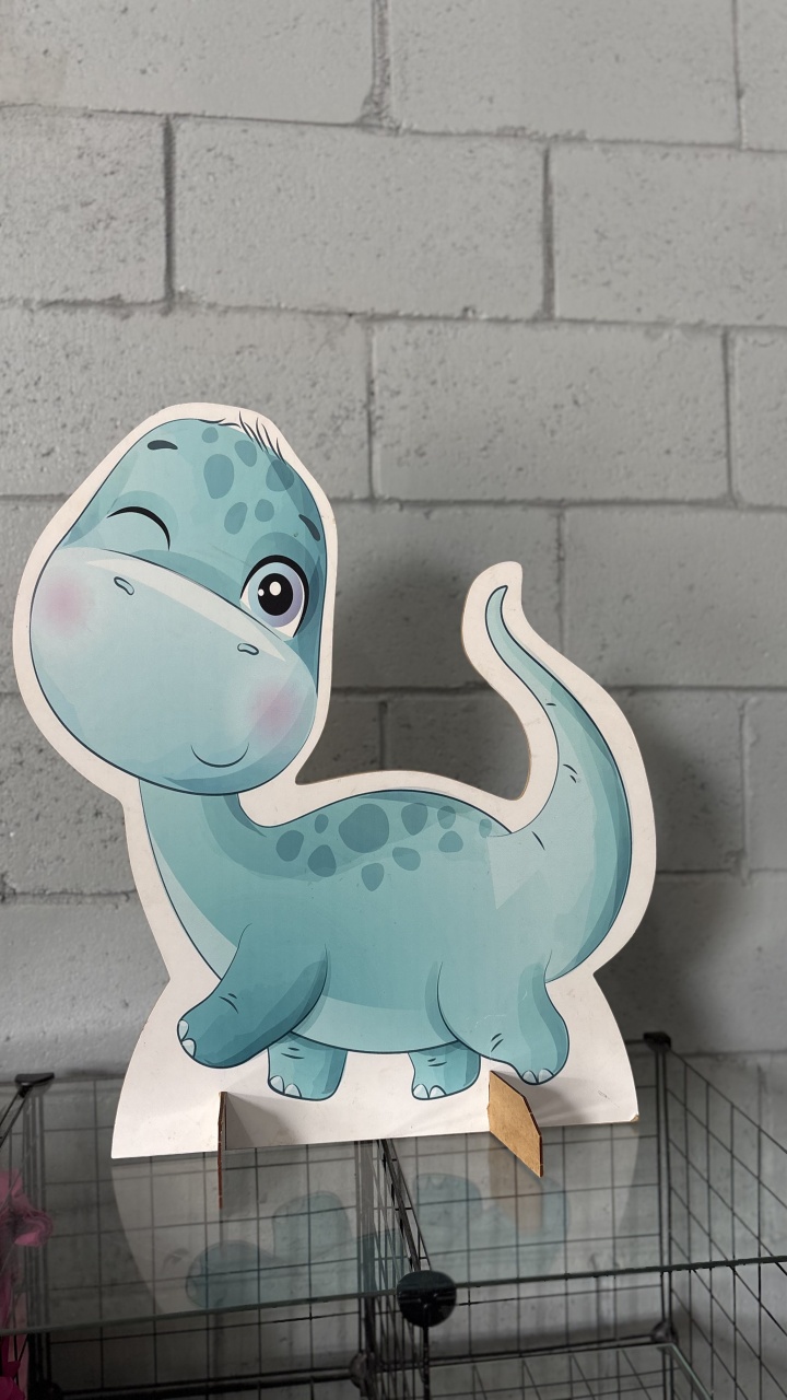 Display Dino Baby Azul Grande - Toque Mágico Decoração e pegue e monte
