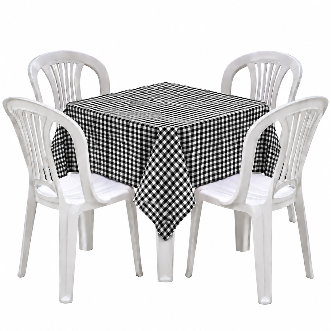 Toalha Xadrez Preta - Toque Mágico Decoração e pegue e monte