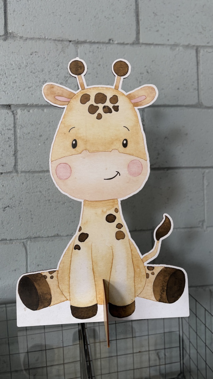 Display Girafa Aquarela - Toque Mágico Decoração e pegue e monte