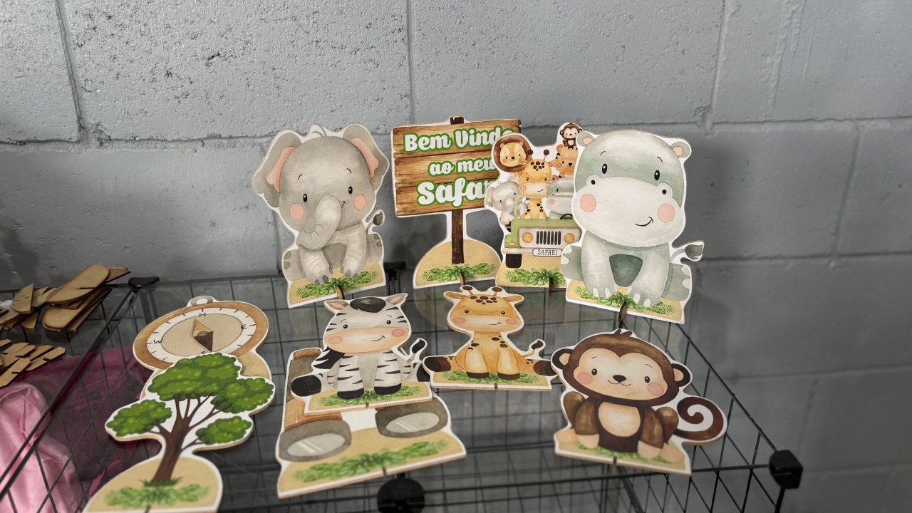 Kit Display Pequeno Safari - Toque Mágico Decoração e pegue e monte