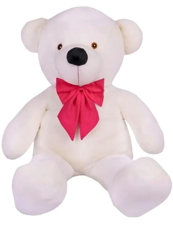 Urso Com Laço Rosa - Toque Mágico Decoração e pegue e monte
