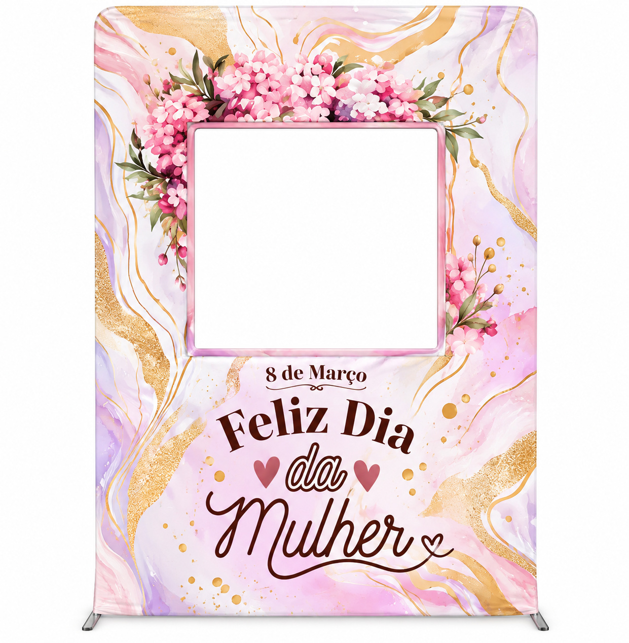 Tecido Painel Retangular Dia das Mulheres - Toque Mágico Decoração e pegue e monte