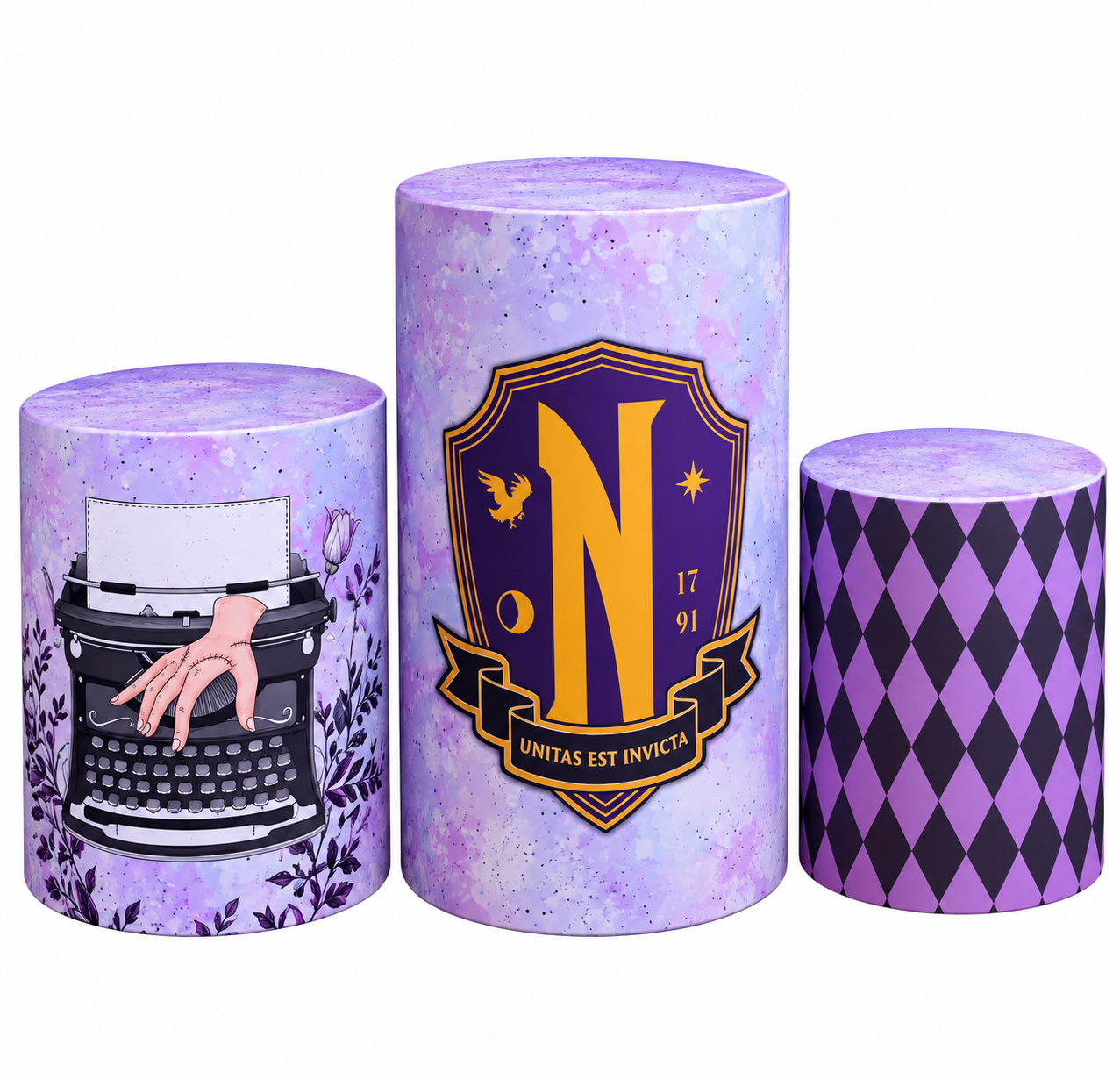 Tecido Trio de Cilindros Wandinha Baby - Toque Mágico Decoração e pegue e monte