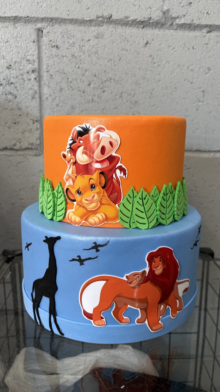 Bolo Fake Rei Leão - Toque Mágico Decoração e pegue e monte
