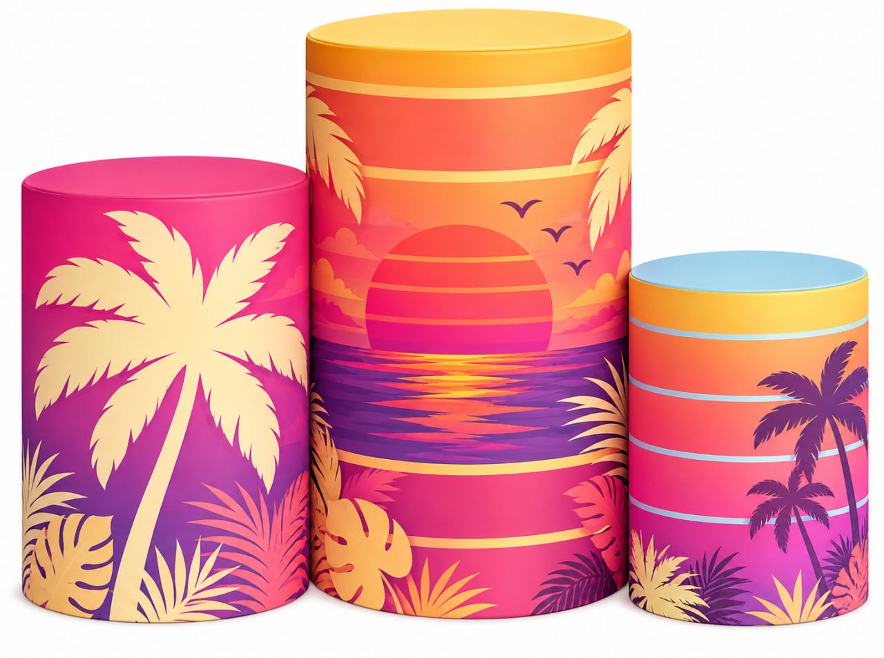 Tecido Trio de Cilindros de Tardezinha - Toque Mágico Decoração e pegue e monte