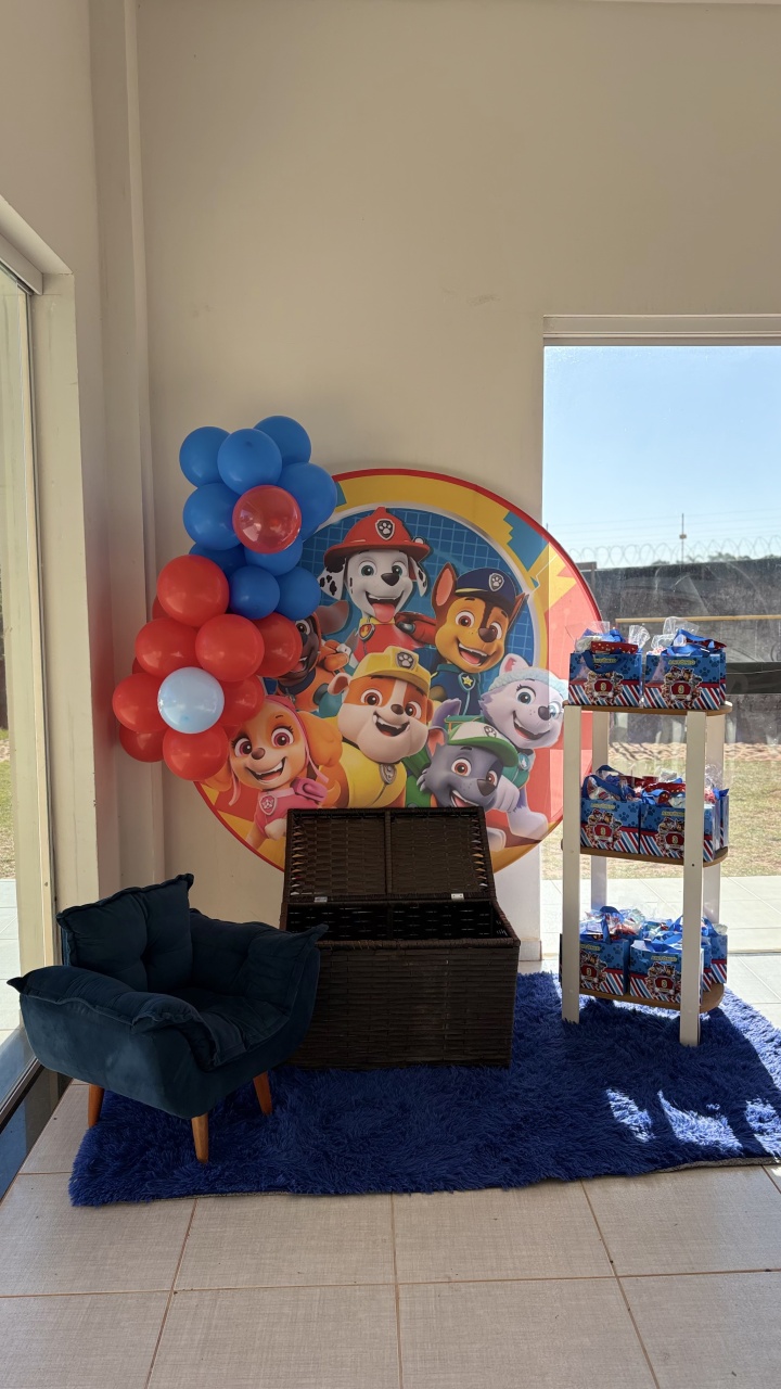 Hall de Entrada Patrulha Canina - Toque Mágico Decoração e pegue e monte
