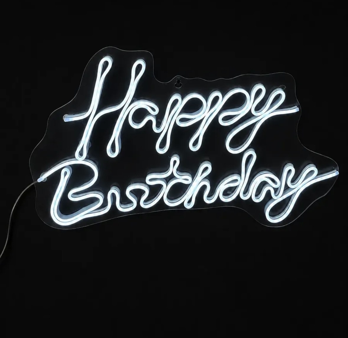 Led Happy Birthday Frio - Toque Mágico Decoração e pegue e monte