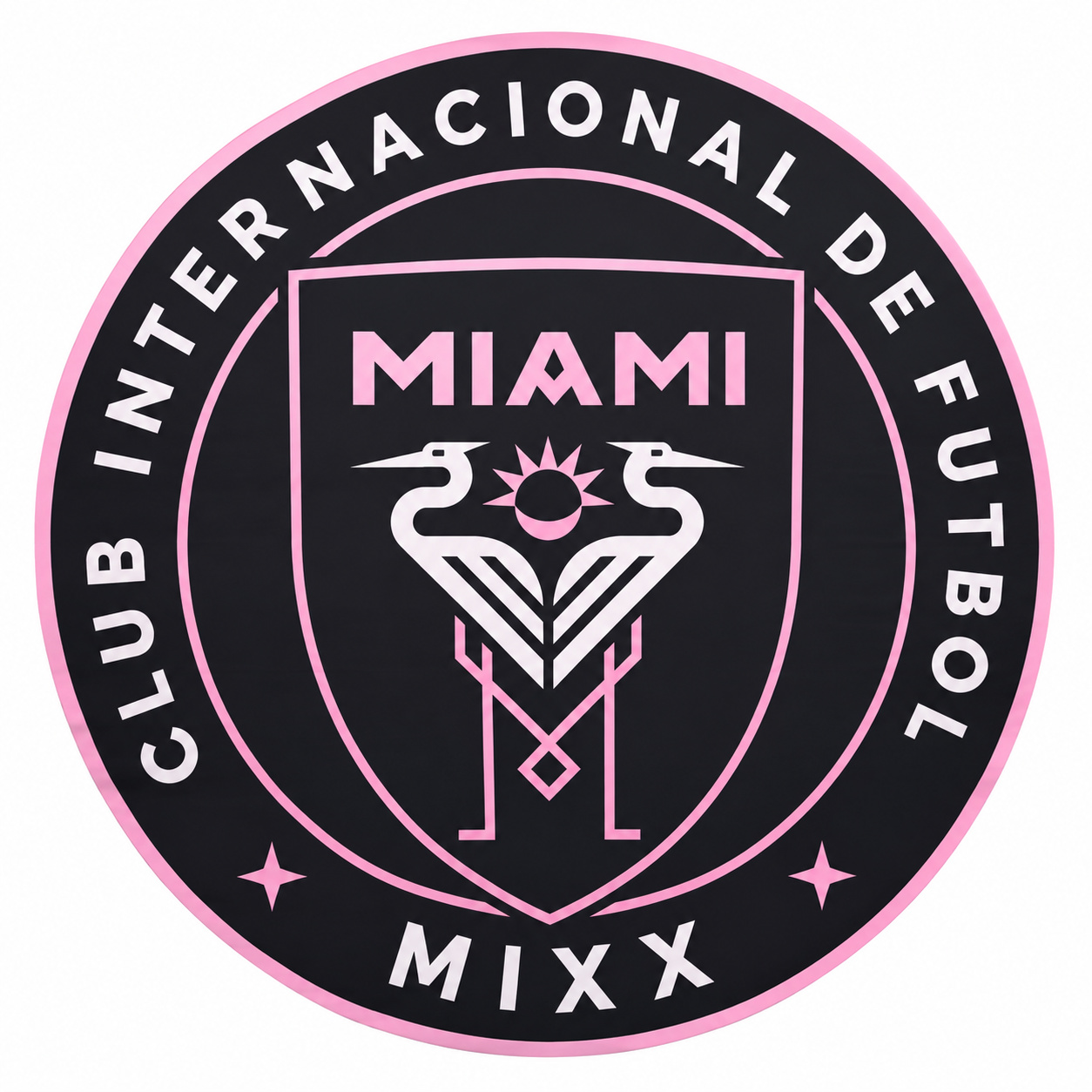 Tecido Painel Redondo Clube Internacional de Miami - Toque Mágico Decoração e pegue e monte