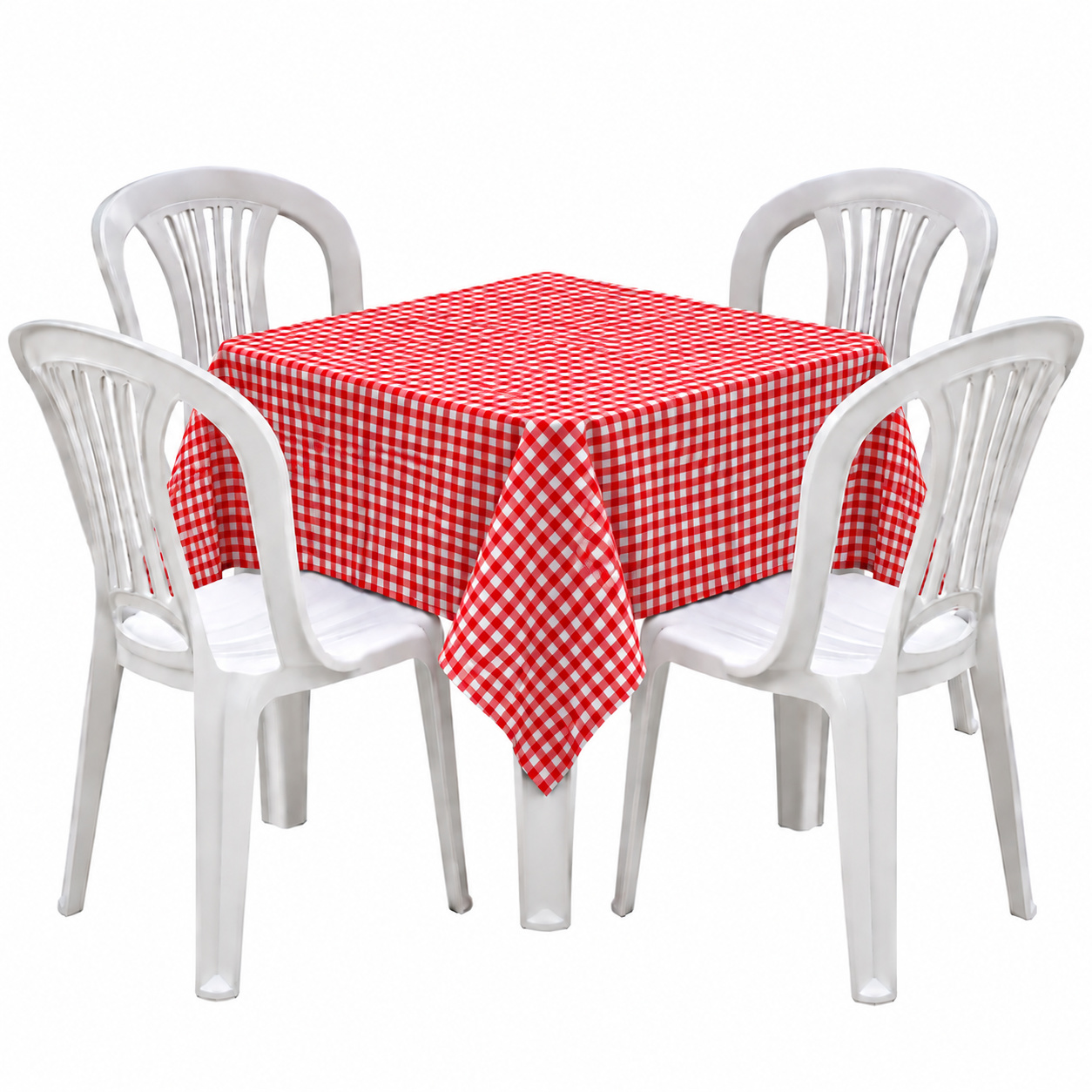 Toalha Xadrez Branca - Toque Mágico Decoração e pegue e monte