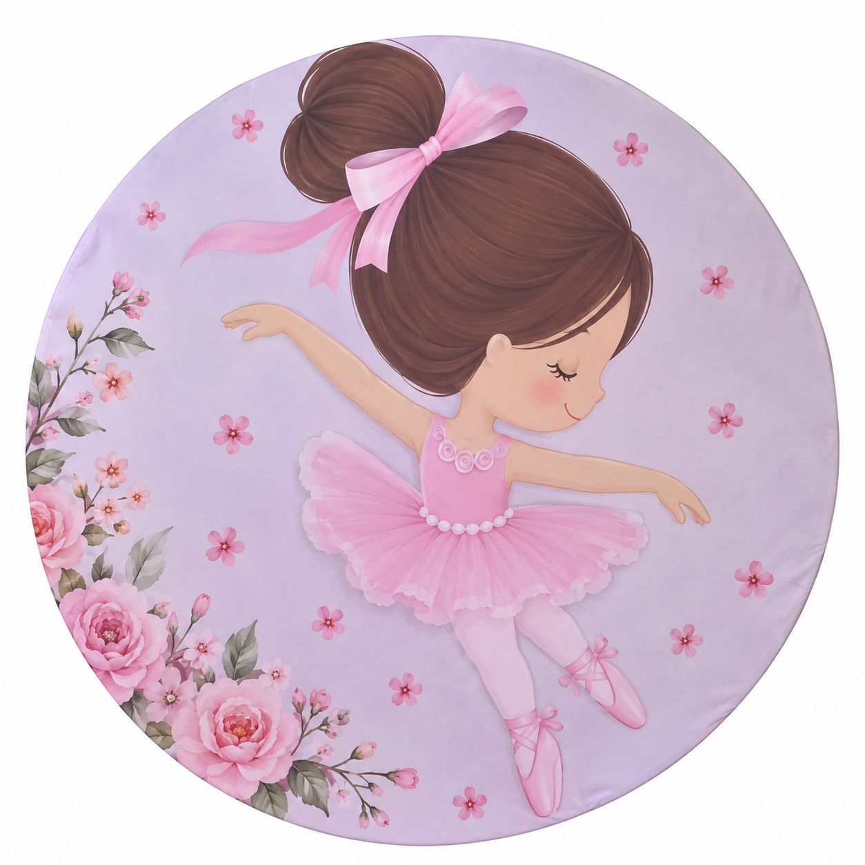 Tecido Painel Redondo Bailarina - Toque Mágico Decoração e pegue e monte
