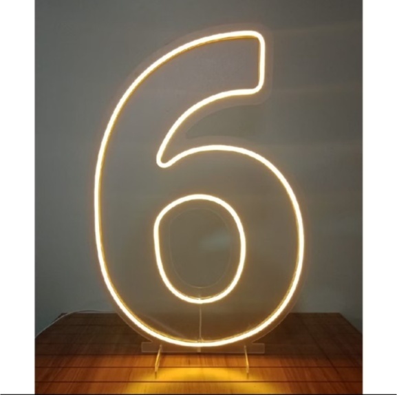 Led N6 50Cm Branco Frio - Nuza Artes Decoração, Pegue e Monte e Festa na Mesa